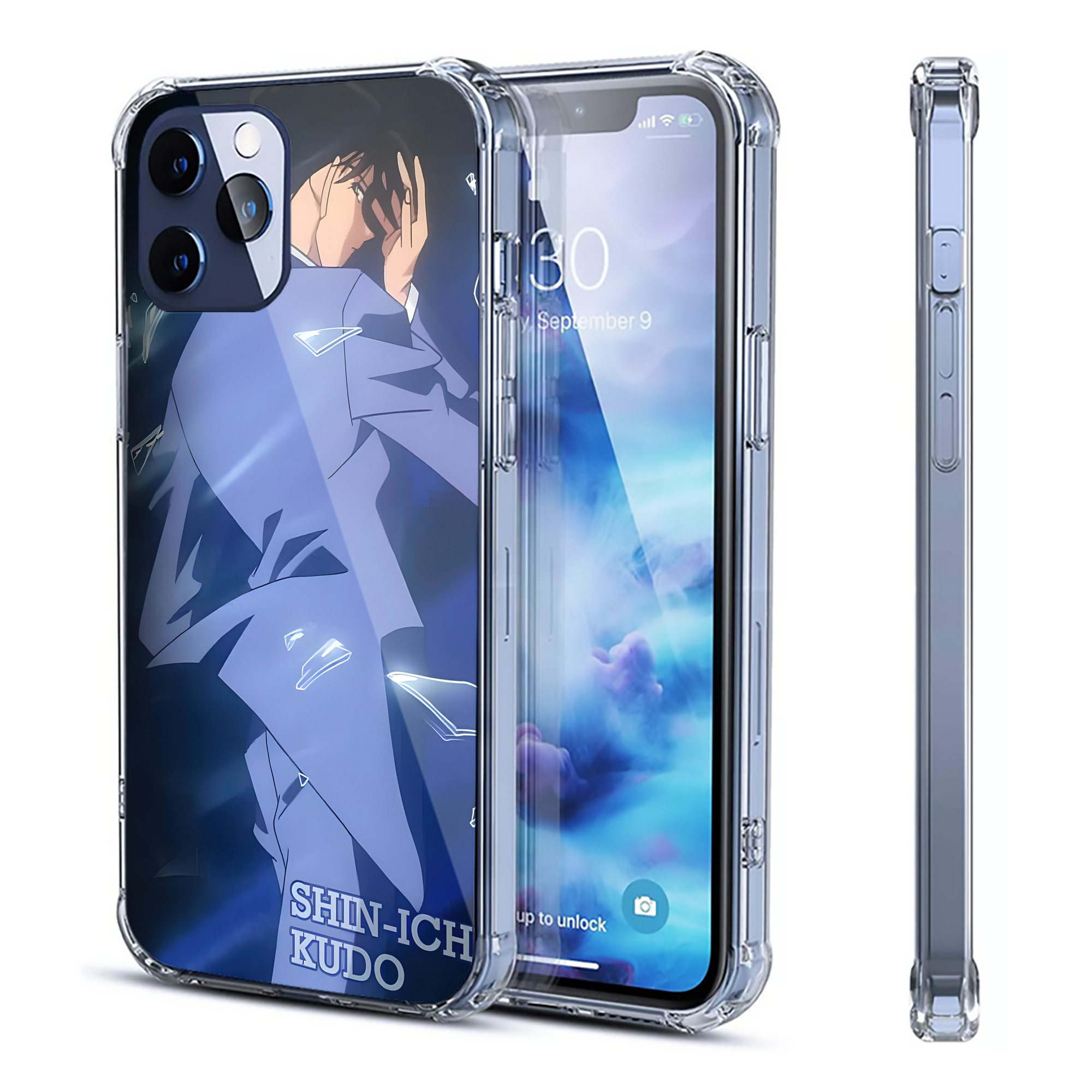 （画像用） 名探偵コナン Detective Conan 【iPhone 12シリーズ対応】透明スマホケース（クリアソフトケース）